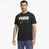 T-shirt nera con stampa a contrasto Puma REBEL, Abbigliamento Sport, SKU a722000076, Immagine 0